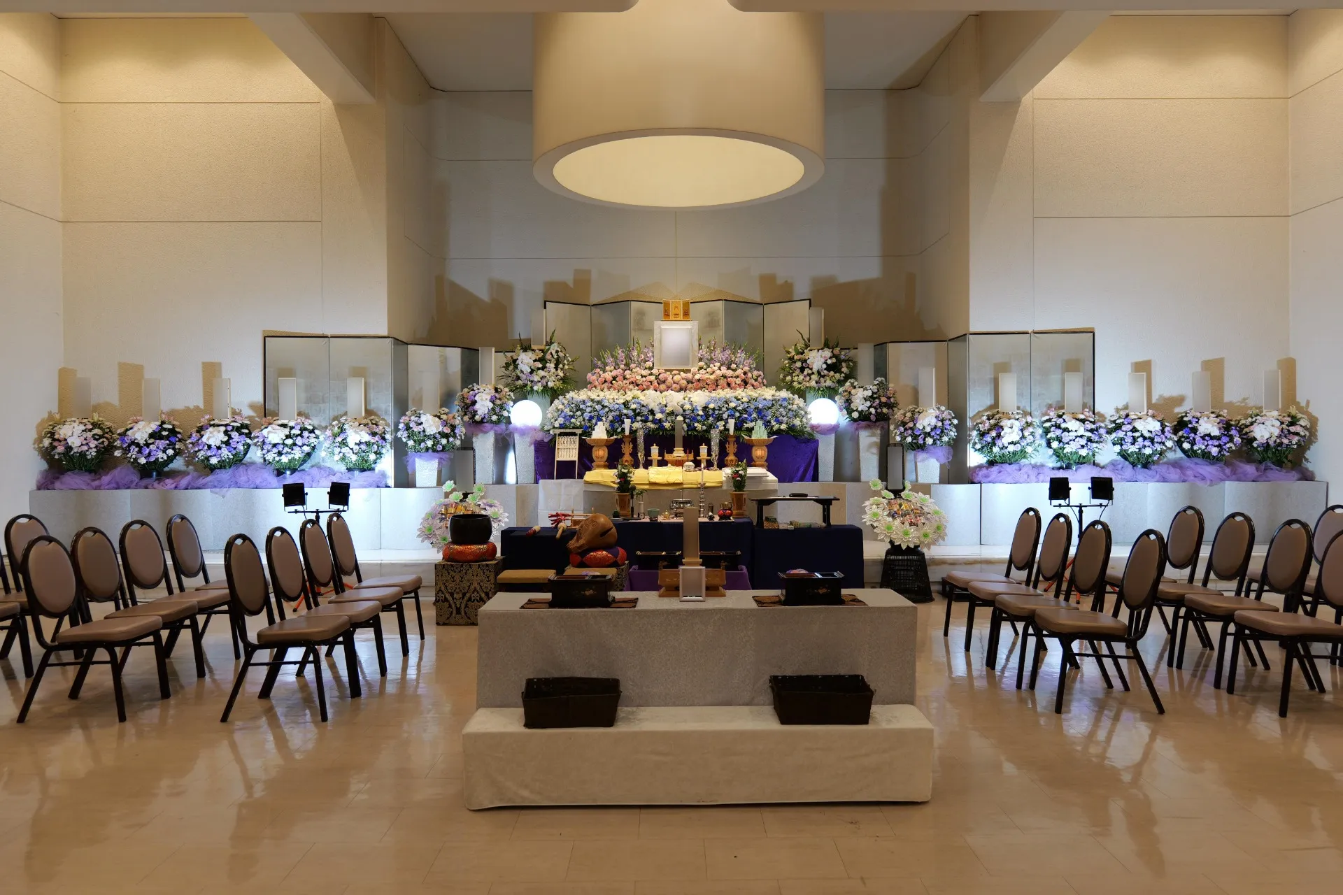 川崎市多摩区I様、かわさき北部斎苑第一式場にて総勢150名での一般葬